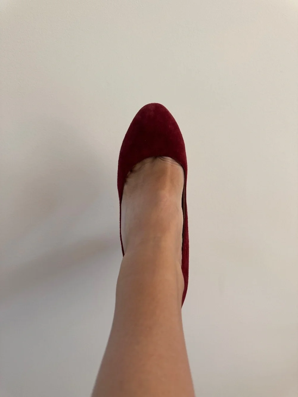 Red Suede Pumps